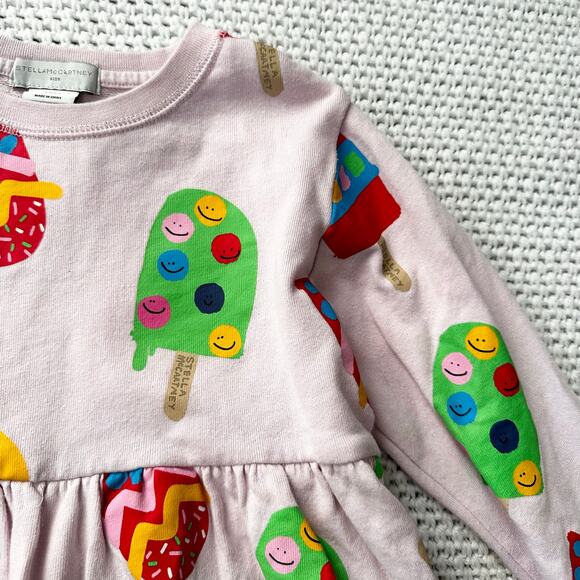 Stella McCartney Kids Girls Pink Ice Lollies Multicolored Popsicle Dress 4 Years - Picture 4 of 9